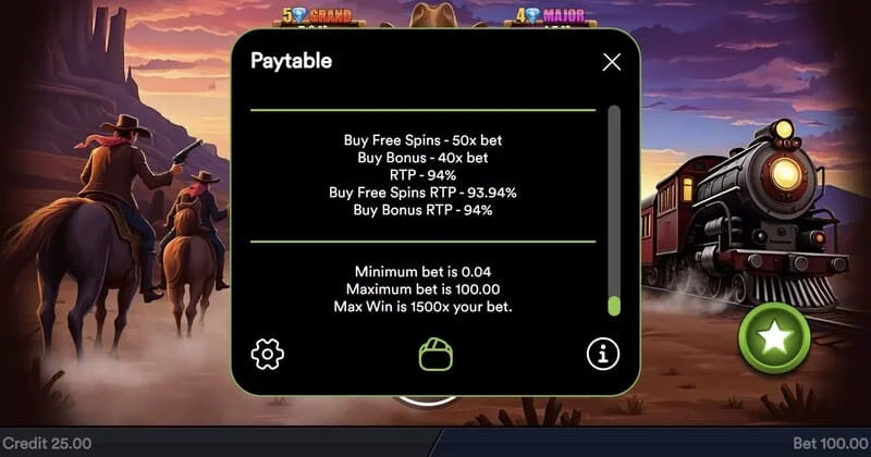 Gold Train Heist - final payout of the Hold and Win round